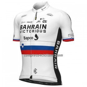 Maglia 2022 Bahrain Victorious Campione Sloveno Manica Corta